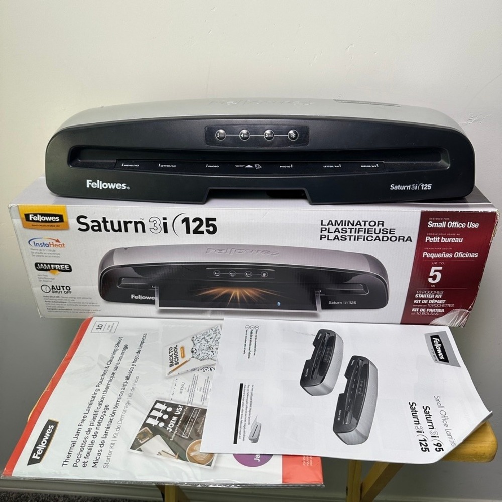 Fellowes Saturn3i 125 Laminator Thermal Home Small Office Jam Free‎ InstaHeat